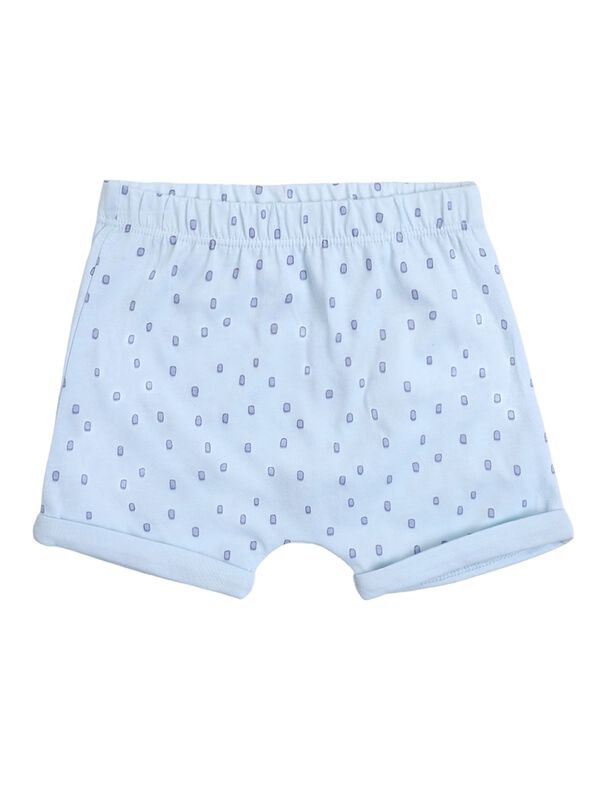 Boys Light Blue Printed T-Shirt with Short Pants image number 2